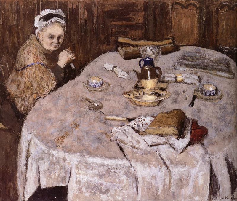 Edouard Vuillard Vial wife's breakfast